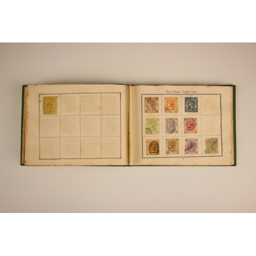 470 - A collection of five stamp albums and a folder, comprising: a Simplex Blank Album with world collect... 