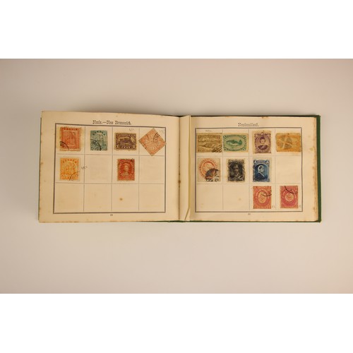 470 - A collection of five stamp albums and a folder, comprising: a Simplex Blank Album with world collect... 