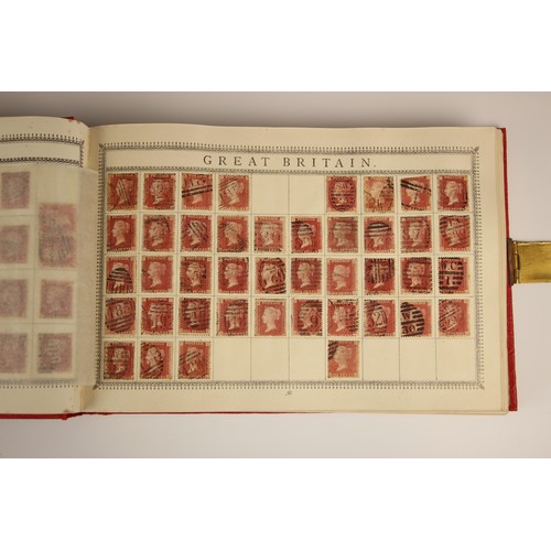 470 - A collection of five stamp albums and a folder, comprising: a Simplex Blank Album with world collect... 