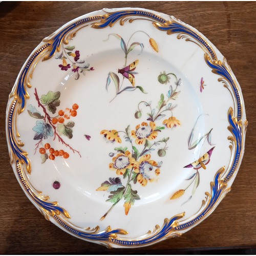 667 - Thirty six Coalport dinner plates, mid 19th century, the blanks from moulds produced by Sevres, each... 