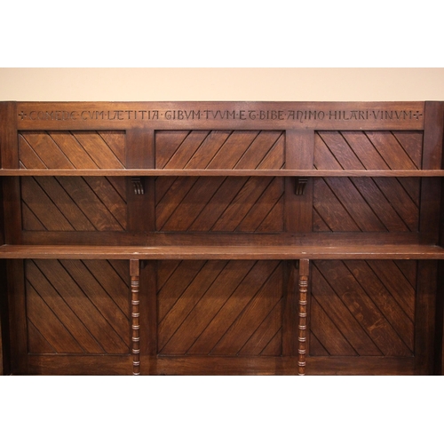 1044 - After Charles Locke Eastlake, an Arts and Crafts oak dresser, late 19th/early 20th century, the supe... 