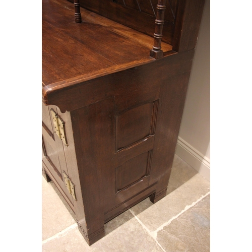 1044 - After Charles Locke Eastlake, an Arts and Crafts oak dresser, late 19th/early 20th century, the supe... 