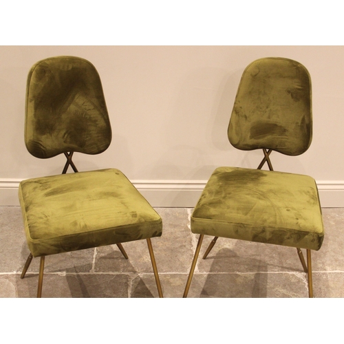 1077 - A pair of contemporary dining/side chairs, by repute prototype chairs by Tom Dixon, early 21st centu... 