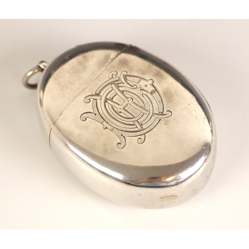 45 - An unusual white metal combination vesta and pocket watch, retailed by Clark, 20 Old Bond Street, th... 