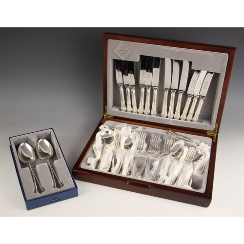 90 - A canteen of silver plated Dubarry pattern flatware, the six person cutlery comprising teaspoons, ta... 