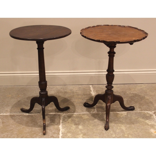 935 - A Chippendale revival mahogany 'pie crust' wine/lamp table, 20th century, the shaped circular top up... 