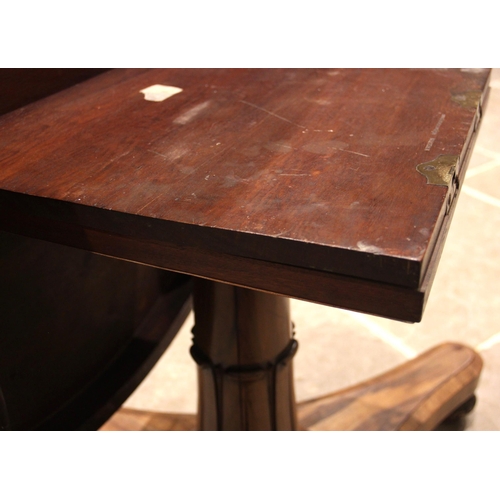 983 - An early Victorian rosewood and mahogany centre table, circa 1840, stamped M. Willson, 68 Great Quee... 