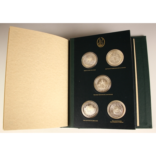 109 - THE MOUNTBATTEN MEDALLIC HISTORY OF GREAT BRITAIN AND THE SEA, proof edition set numbered 559, the s... 