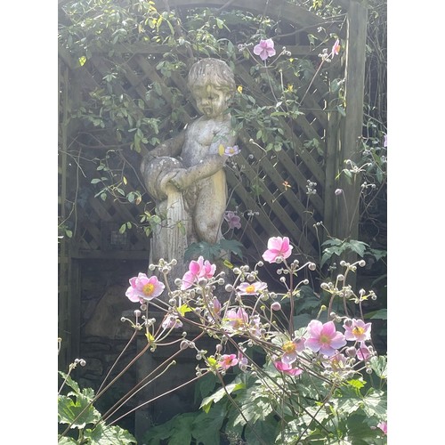 857 - Four Haddonstone garden statues, modelled as the four elements, upon plinth bases, approx 178cm high... 