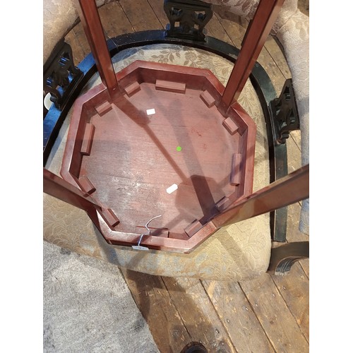 1011 - A satinwood and specimen parquetry plant stand, late 19th/early 20th century, the octagonal top inla... 