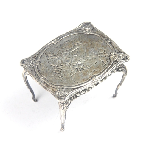 109 - A Victorian silver bijouterie model, B Muller and Son, import marks for Chester 1899, modelled as a ... 