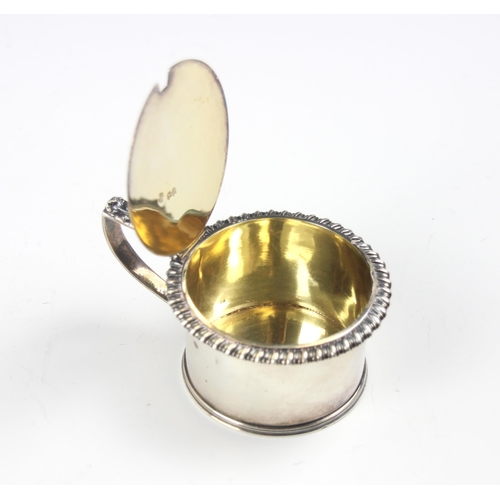 119 - A George III silver wet mustard, Rebecca Emes & Edward Barnard I, London 1819, the shaped thumbpiece... 