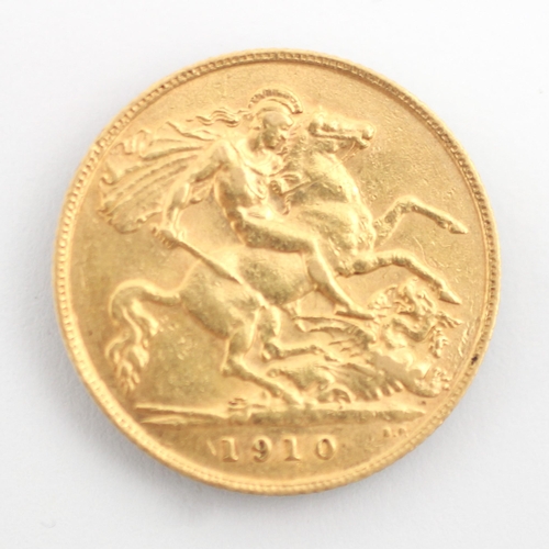 173 - An Edward VII half sovereign, dated 1910, 4gms