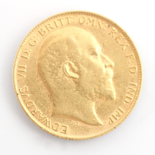 173 - An Edward VII half sovereign, dated 1910, 4gms