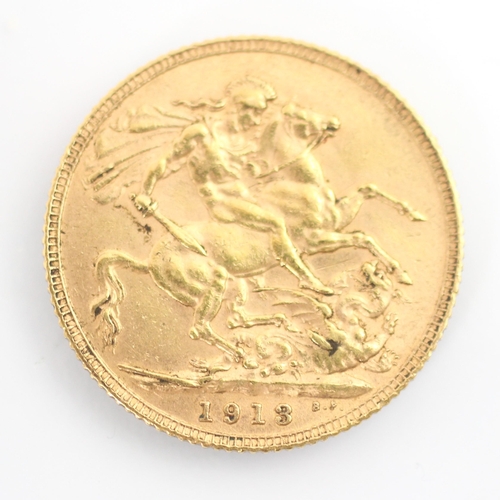 178 - A George V full sovereign, dated 1913, 8gms