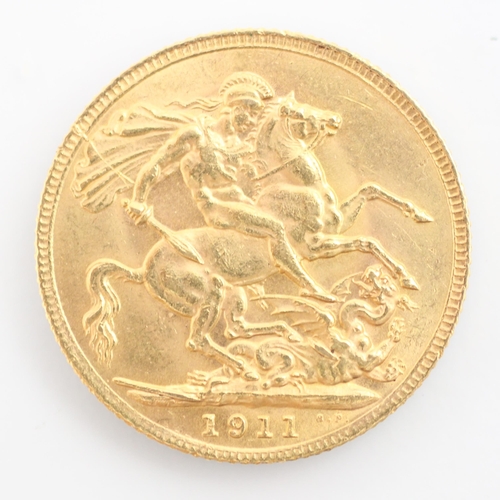 182 - A George V full sovereign, dated 1911, 8gms