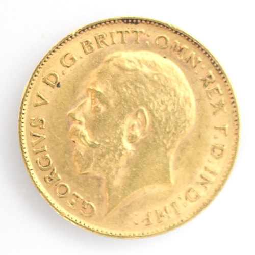 187 - A George V half sovereign, dated 1911, 4gms