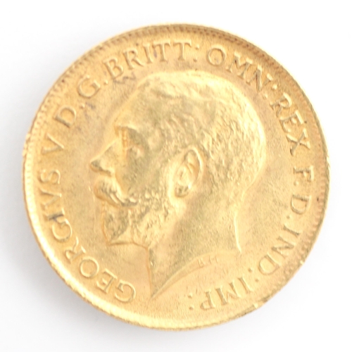 188 - A George V half sovereign, dated 1914, 4gms