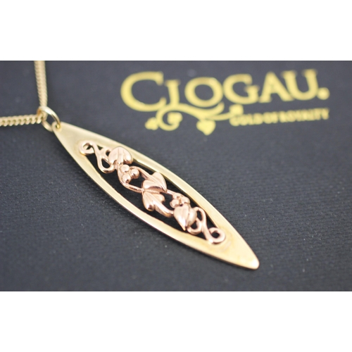 347 - A Clogau yellow gold 'Tree of life pendant' the openwork lozenge pendant with stylised foliate detai... 