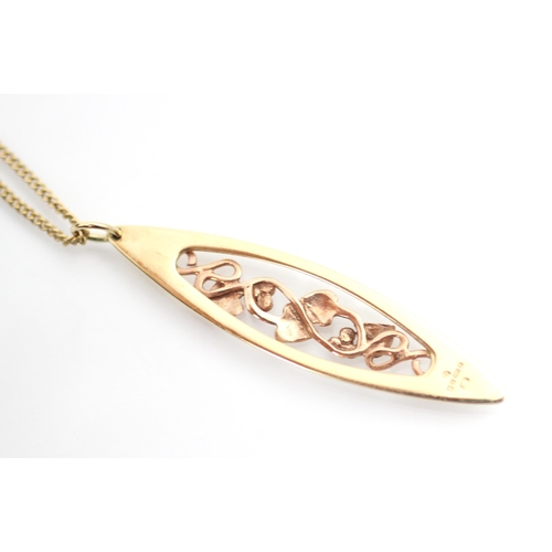 347 - A Clogau yellow gold 'Tree of life pendant' the openwork lozenge pendant with stylised foliate detai... 