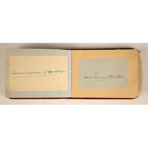 371 - A collection of mainly political autographs, mid 20th century, to include Anthony Eden (two examples... 