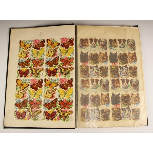 422 - A Raphael Tuck & Sons tradesman's samples scrap album, early 20th century, containing a variety of s... 