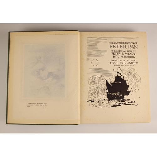 432 - Barrie (J.M.), PETER & WENDY, first thus, illustrated by Edmund Blampied, embossed illustrated green... 