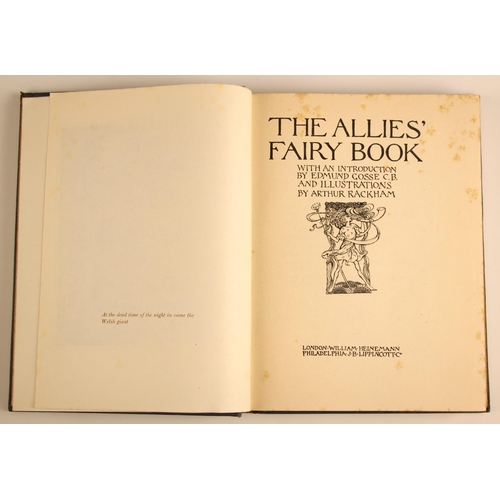 441 - Gosse (Edmund), THE ALLIES' FAIRY BOOK, illustrated by Arthur Rackham, gilt illustrated blue cloth b... 