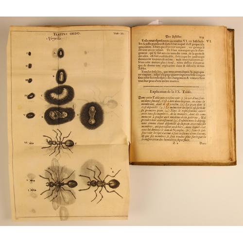 444 - Swammerdam (Jean), HISTOIRE GENERALE DES INSECTES, full vellum, laid paper, fold-out annotation shee... 