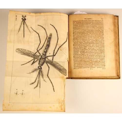 444 - Swammerdam (Jean), HISTOIRE GENERALE DES INSECTES, full vellum, laid paper, fold-out annotation shee... 