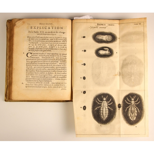 444 - Swammerdam (Jean), HISTOIRE GENERALE DES INSECTES, full vellum, laid paper, fold-out annotation shee... 