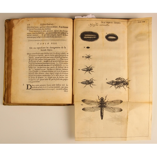 444 - Swammerdam (Jean), HISTOIRE GENERALE DES INSECTES, full vellum, laid paper, fold-out annotation shee... 