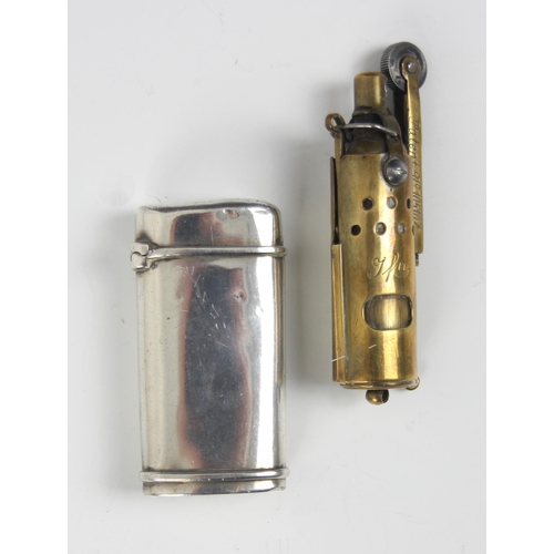 138 - A Victorian silver lighter, Deakin and Moore, Birmingham 1869, of plain polished rectangular form wi... 