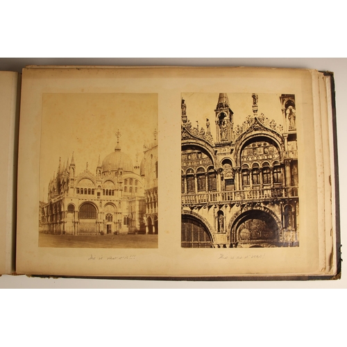 419 - A large format photograph album, late 19th/early 20th century, depicting topographical, historical, ... 