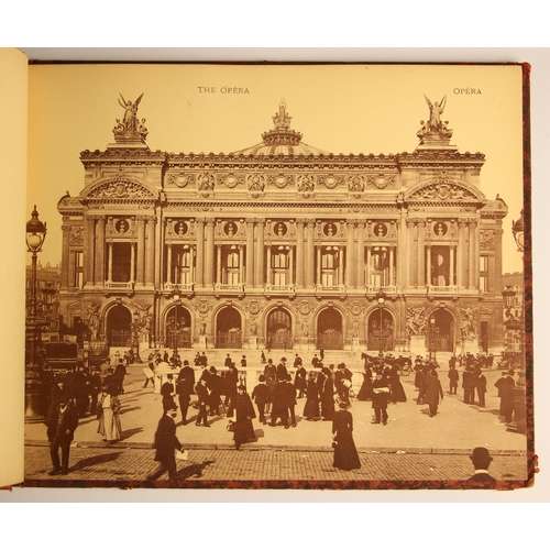 419 - A large format photograph album, late 19th/early 20th century, depicting topographical, historical, ... 