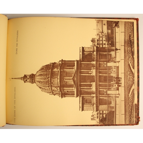 419 - A large format photograph album, late 19th/early 20th century, depicting topographical, historical, ... 