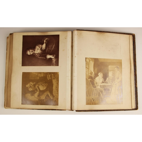 419 - A large format photograph album, late 19th/early 20th century, depicting topographical, historical, ... 