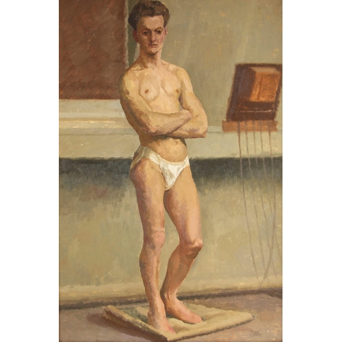 505 - Manner of Duncan Grant (Camden Town Group, Bloomsbury Group, 1885-1978),  
Full length portrait of a... 