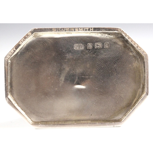 7 - A George V silver book mark, Dudley and Cox, London 1928, the terminal modelled as openwork ship, wi... 