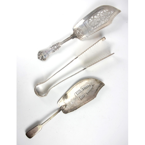 97 - A Victorian silver Albert pattern fish slice, Samuel Hayne and Dudley Cater, London 1844, of typical... 