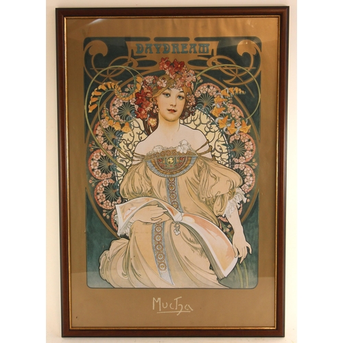 459 - After Alphonse Mucha (Czech, 1860-1939), four modern Art Nouveau prints on paper, comprising: 'Daydr... 