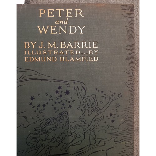 432 - Barrie (J.M.), PETER & WENDY, first thus, illustrated by Edmund Blampied, embossed illustrated green... 