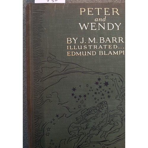 432 - Barrie (J.M.), PETER & WENDY, first thus, illustrated by Edmund Blampied, embossed illustrated green... 