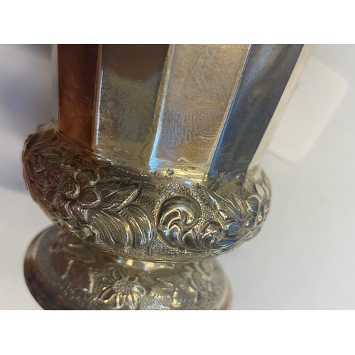 61 - A George IV silver christening mug, Thomas Edwards, London 1825, the scroll handle with cast serpent... 