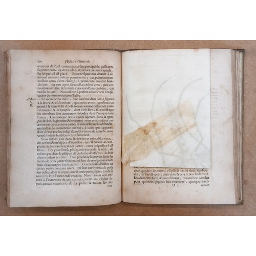 444 - Swammerdam (Jean), HISTOIRE GENERALE DES INSECTES, full vellum, laid paper, fold-out annotation shee... 