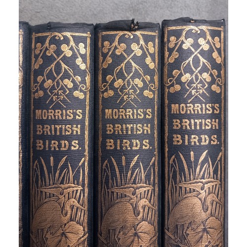 427 - Morris (Rev F.O.), A HISTORY OF BRITISH BIRDS, second edition, 6 vols, gilt embossed illustration to... 