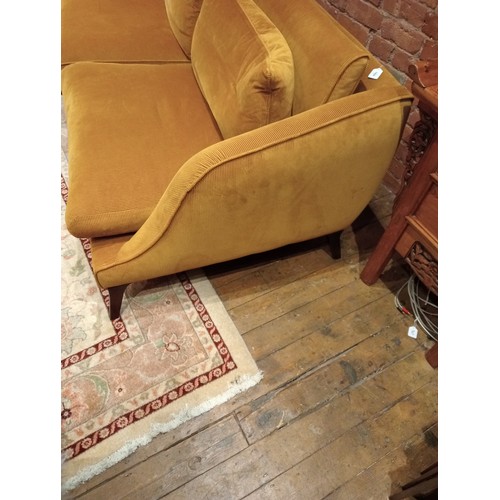 1069 - A Tetrad Heritage Revival sofa, design taken from the 1973 catalogue, down filled in ochre corded fa... 