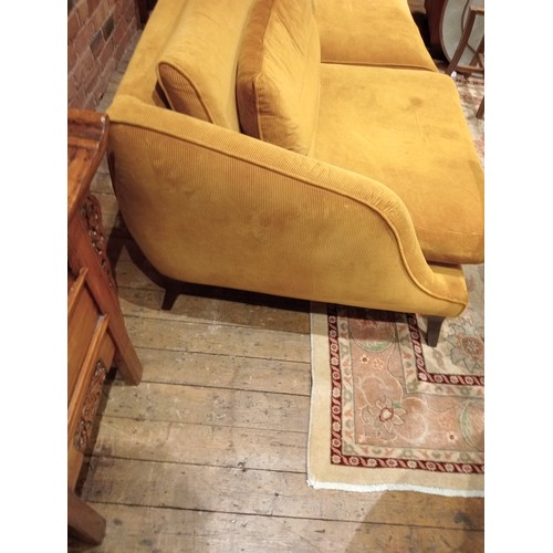 1069 - A Tetrad Heritage Revival sofa, design taken from the 1973 catalogue, down filled in ochre corded fa... 