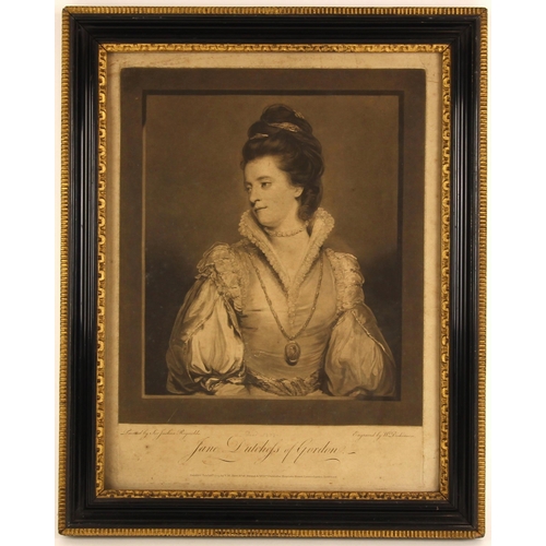 187 - After Sir Joshua Reynolds (British, 1723-1792),  
A half length portrait of Jane Gordon (née Maxwell... 