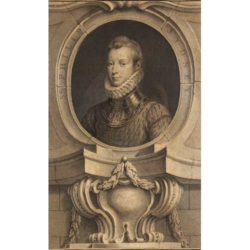 201 - After Isaac Oliver (British, c.1556-1617),  
A bust length portrait of Sir Philip Sydney [Sidney] se... 